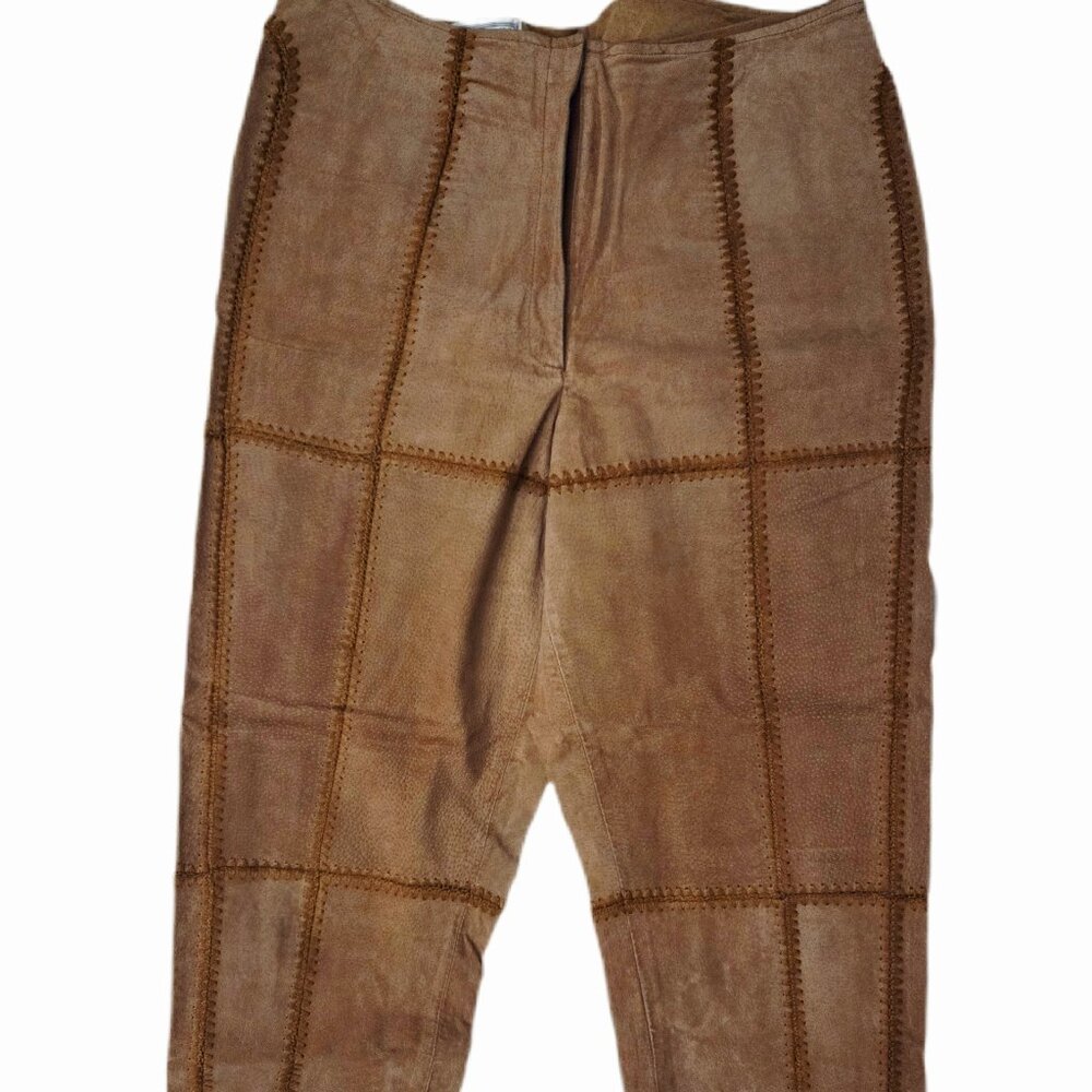 Leather Patch Pants - image 1